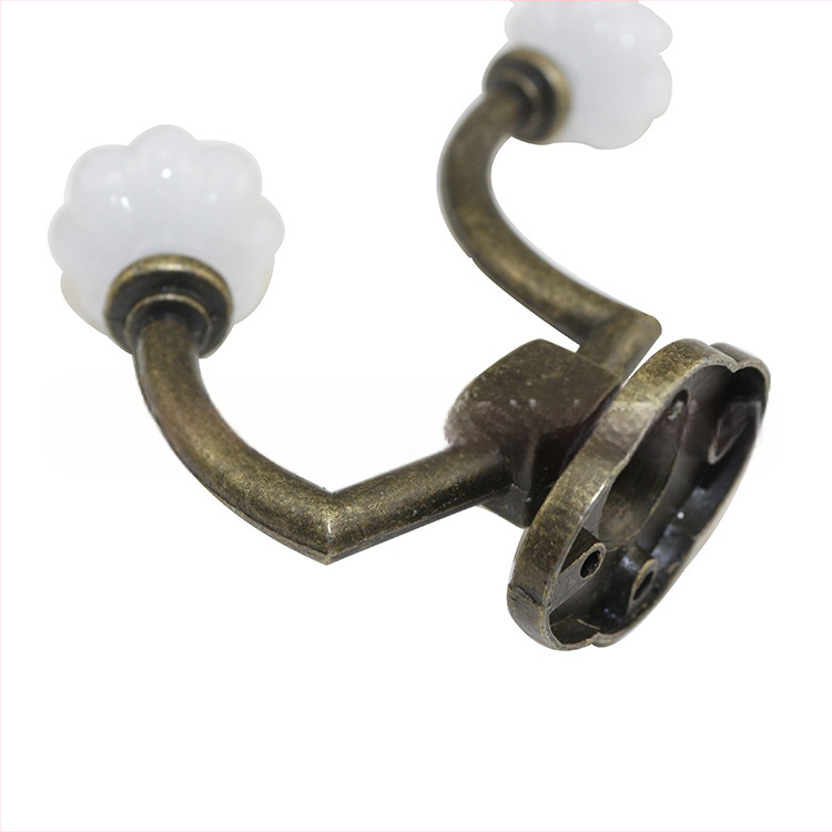 Sieninis bronzinis drabužių kabliukas, paltų kabykla, sieninis kabliukas, europietiško lydinio miegamojo kabliukas