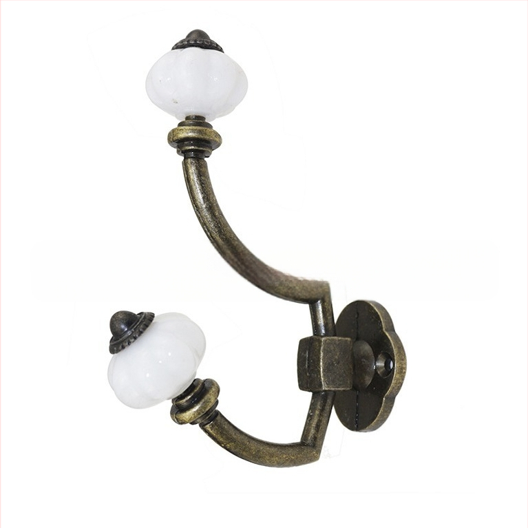 Sieninis bronzinis drabužių kabliukas, paltų kabykla, sieninis kabliukas, europietiško lydinio miegamojo kabliukas