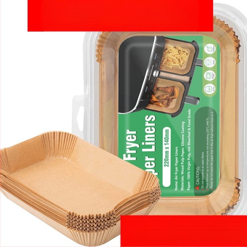 Amazon Explosions õhufritüüri paber ristkülikukujuline õhufritüüri paber küpsetamiseks silikoonõlipaber ühekordne silikoonõli paberialus