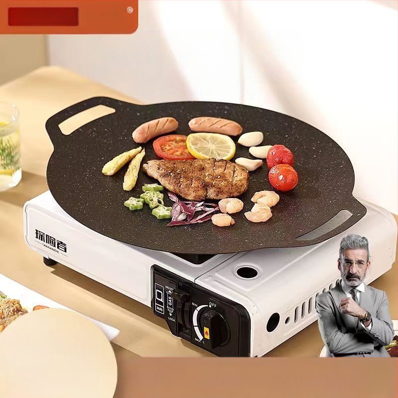 Küpsetuspann, välistingimustes kasutatav telkimiskassettpliit, Korea majapidamises kasutatav induktsioonpliit, gaasipliit, küpsetuspann, kaasaskantav praeplaat