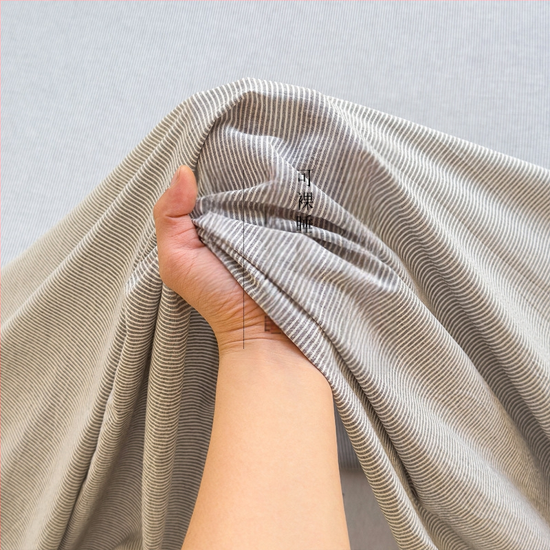 „Good 100“ grynos medvilnės paklodės be rašto, languotas, trijų dalių bendrabučio medvilninis pagalvės užvalkalų komplektas, A klasės, skalbta medvilnė motinai ir kūdikiui.