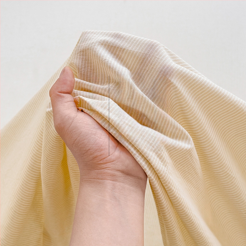 „Good 100“ grynos medvilnės paklodės be rašto, languotas, trijų dalių bendrabučio medvilninis pagalvės užvalkalų komplektas, A klasės, skalbta medvilnė motinai ir kūdikiui.