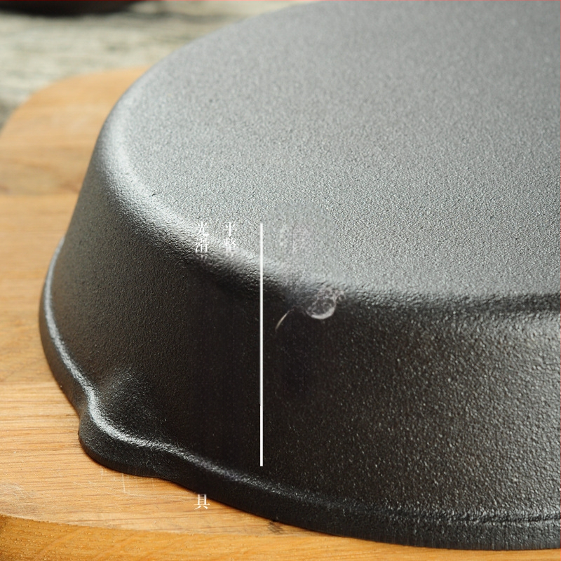 Ketaus keptuvė kepsniams, trijų dalių neapdorotos keptuvės rinkinys, stora keptuvė su nepridegančia danga dujinei indukcinei viryklei