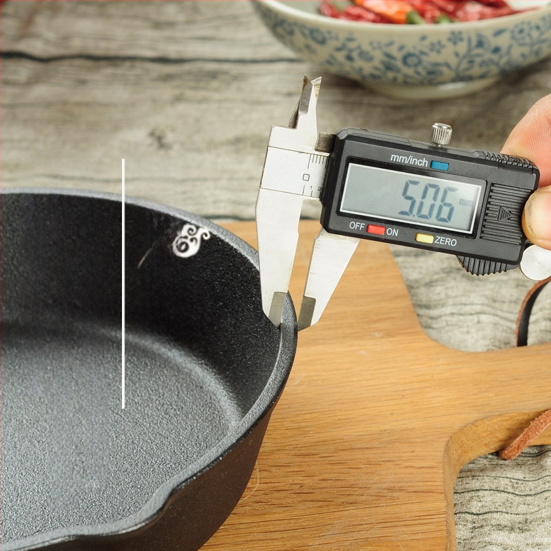 Ketaus keptuvė kepsniams, trijų dalių neapdorotos keptuvės rinkinys, stora keptuvė su nepridegančia danga dujinei indukcinei viryklei