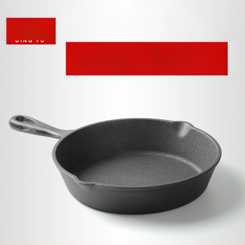 Ketaus keptuvė kepsniams, trijų dalių neapdorotos keptuvės rinkinys, stora keptuvė su nepridegančia danga dujinei indukcinei viryklei