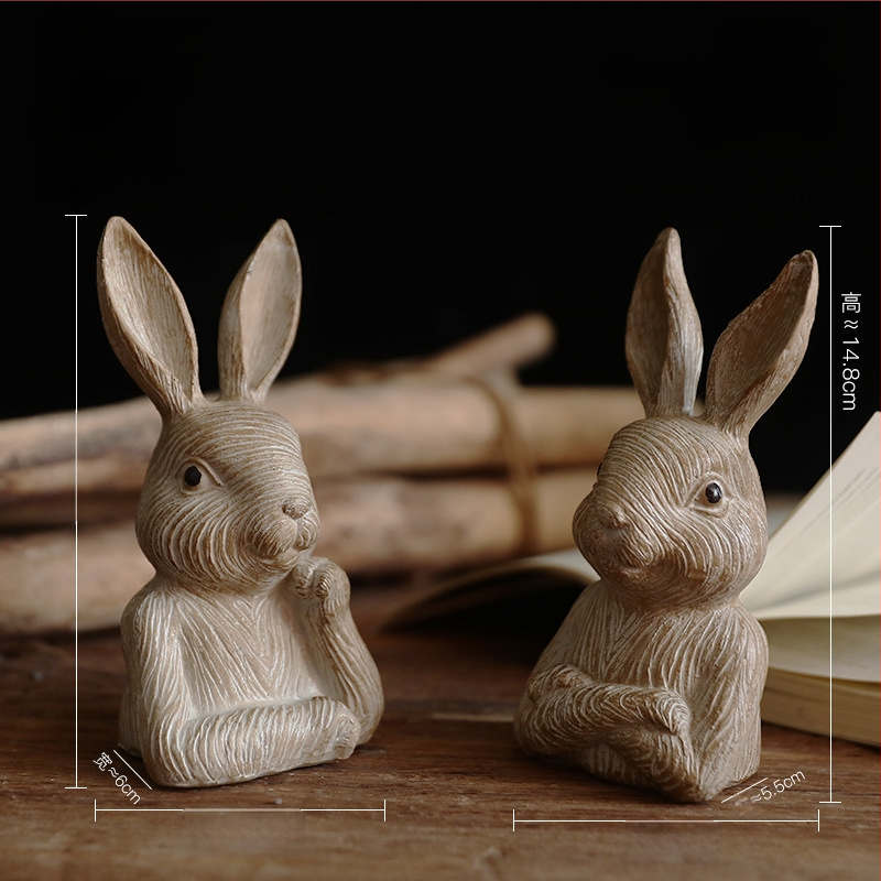 Amerikai vidéki antik antik lövöldözős kellékek kert udvar szimuláció gyapjú érzés hosszú fül nyúl dekoráció díszek