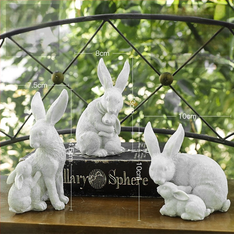 Amerikai vidéki antik antik lövöldözős kellékek kert udvar szimuláció gyapjú érzés hosszú fül nyúl dekoráció díszek