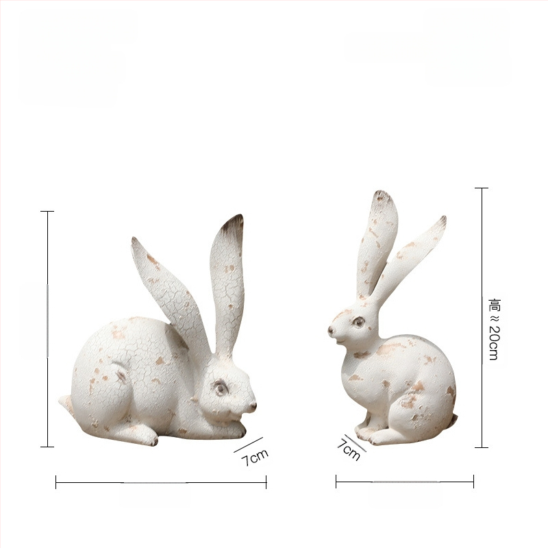 Amerikai vidéki antik antik lövöldözős kellékek kert udvar szimuláció gyapjú érzés hosszú fül nyúl dekoráció díszek