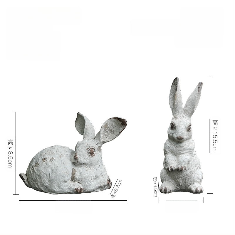 Amerikai vidéki antik antik lövöldözős kellékek kert udvar szimuláció gyapjú érzés hosszú fül nyúl dekoráció díszek