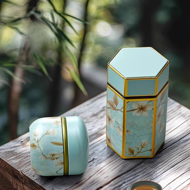 Uued National Tide teepurgid, rauast purgid, üldine must tee, roheline tee, lõhnastatud tee 50g, 125g teepakend, tühjade purkide tootjad