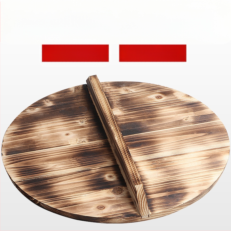 Hiina kuuse potikate ümmargune wokipotikate majapidamiseks vanamoodne paksendatud puidust veesilindri kate maapiirkonna täispuidust suure poti kate tasuta saatmine