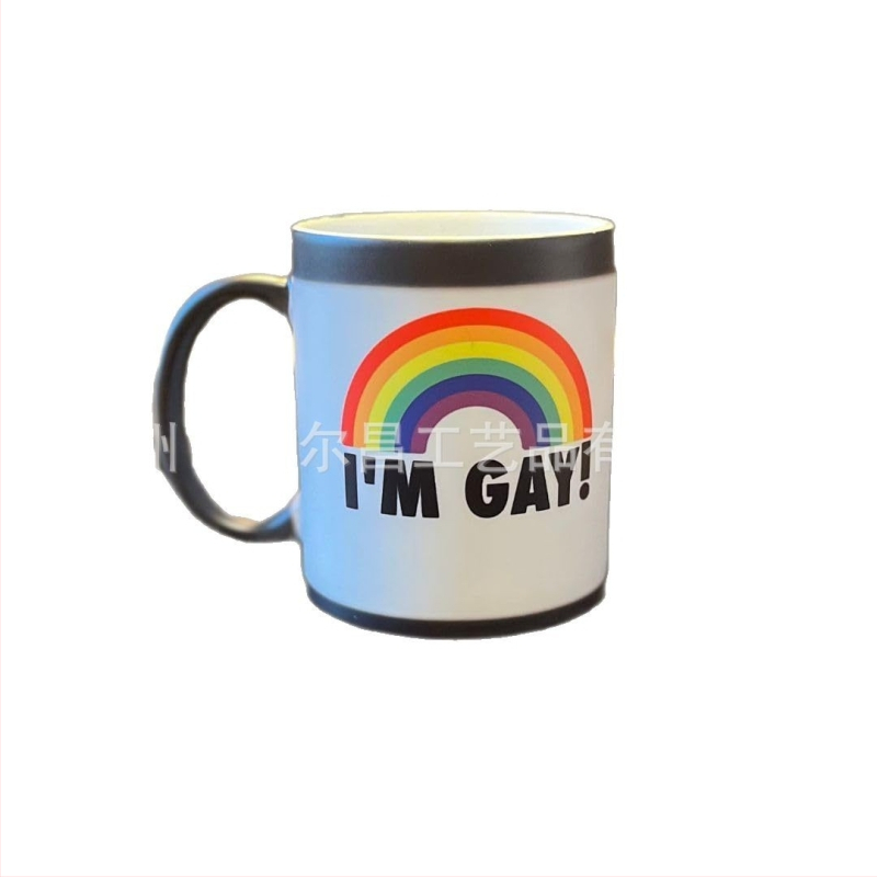 Keraamiline värvi muutev kruus, keraamiline kohvitass, veetass, piiriülene kuummüük, keraamiline teetass, õpilaste piimatass