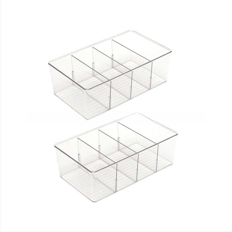 Aštuonių skyrių kosmetikos laikymo dėžutė, duomenų kabelio pertvaros rūšiavimo dėžutė, nuimama keturių skyrių stalinė arbatos maišelių rūšiavimo dėžutė