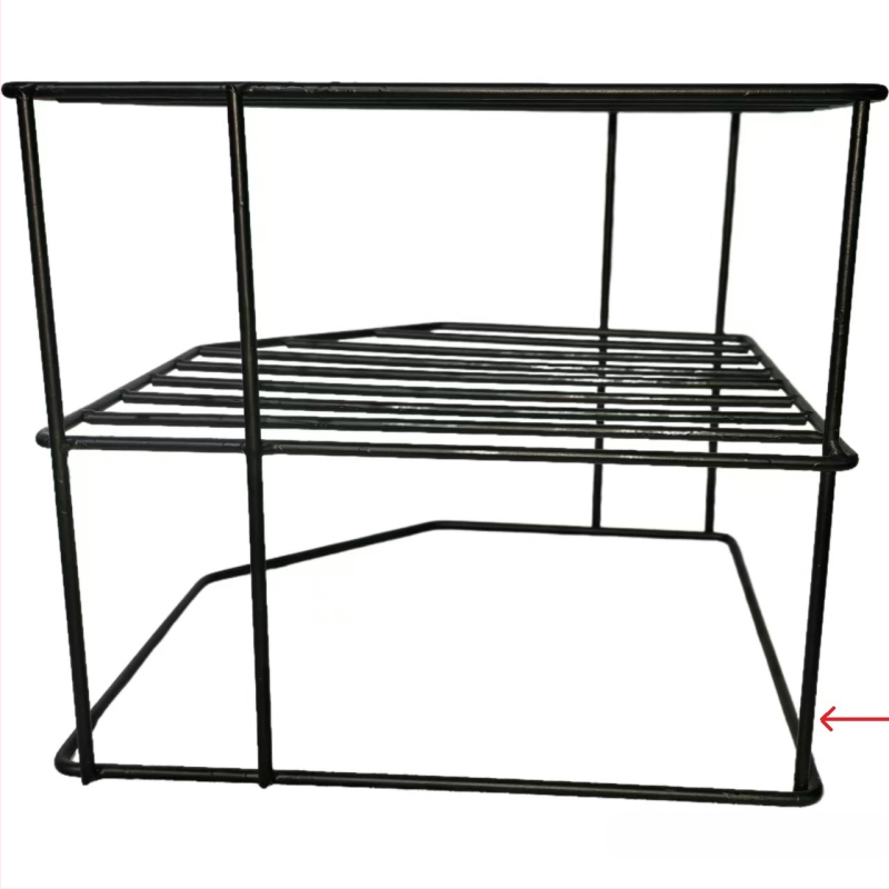 Kūrybingas kaltinio geležies virtuvės prieskonių stovas virtuvės reikmenų laikymo lentynėlė metalinė amatų laikymo lentynėlė dvigubo sluoksnio darbalaukio saugykla