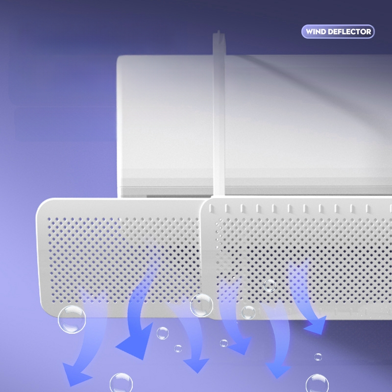 Дефлектор за вятър за климатик, цилиндричен вертикален климатик, висящ изход за въздух за климатик, дефлектор за вятър, ограничаване на артефакти