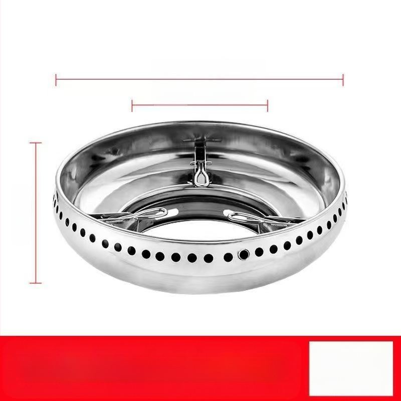 Nerūdijančio plieno vėjui nepralaidus dangtis, dvisluoksnis dujinės viryklės uždangalas, energiją taupantis židinio žiedas, dujinės viryklės laikiklis, vieno sluoksnio priedai, buitinė technika