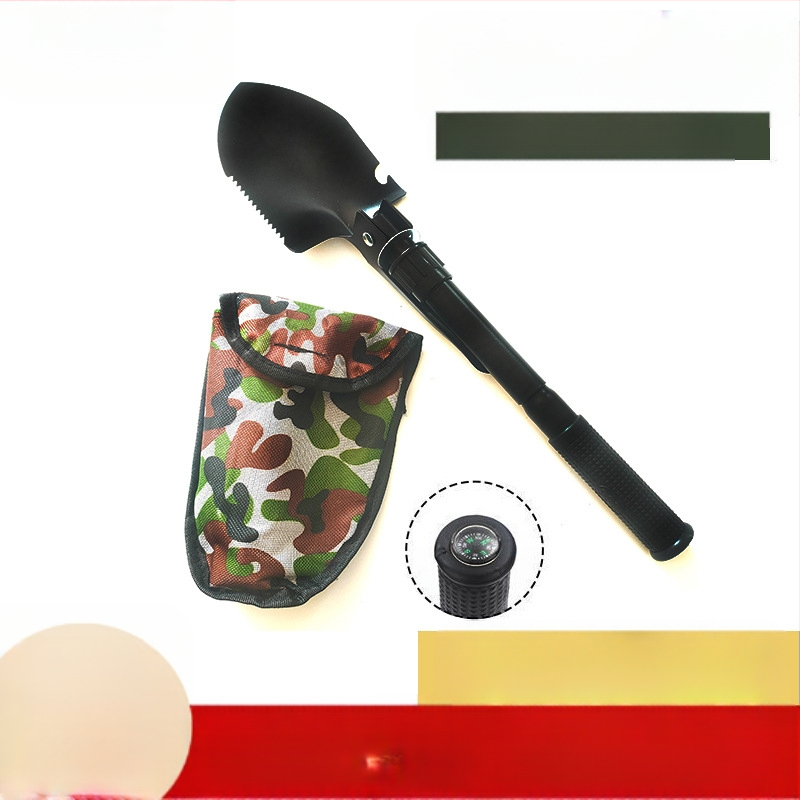 Kuum müük välivarustuse labidas, kokkupandav labidas, väike kompassiga, kokkupandav matkalabidas, kaasaskantav kokkupandav kalapüügilabidas