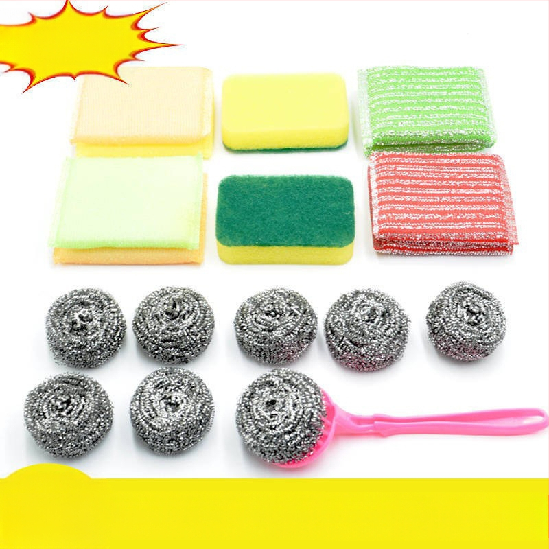 Tehase otsemüügist pärit luksuskomplekt köögipuhastuseks, 19-osaline Value Combo käsn, terasvillast pallpuhastuskuningas koduseks kasutamiseks