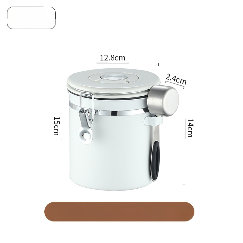 304 kavos pupelių sandarios skardinės su įrašo data, kavos miltelių laikymo skardinės, ryžių riešutų grūdų skardinės, šviežumo laikymo dėžutė su šaukštu