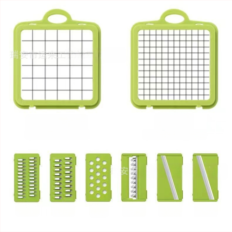 Tarpvalstybinis buitinės virtuvės daugiafunkcis daržovių pjaustytuvas, nešiojamas, lengvai valomas smulkintuvas, tarka, kubeliais pjaustytuvas