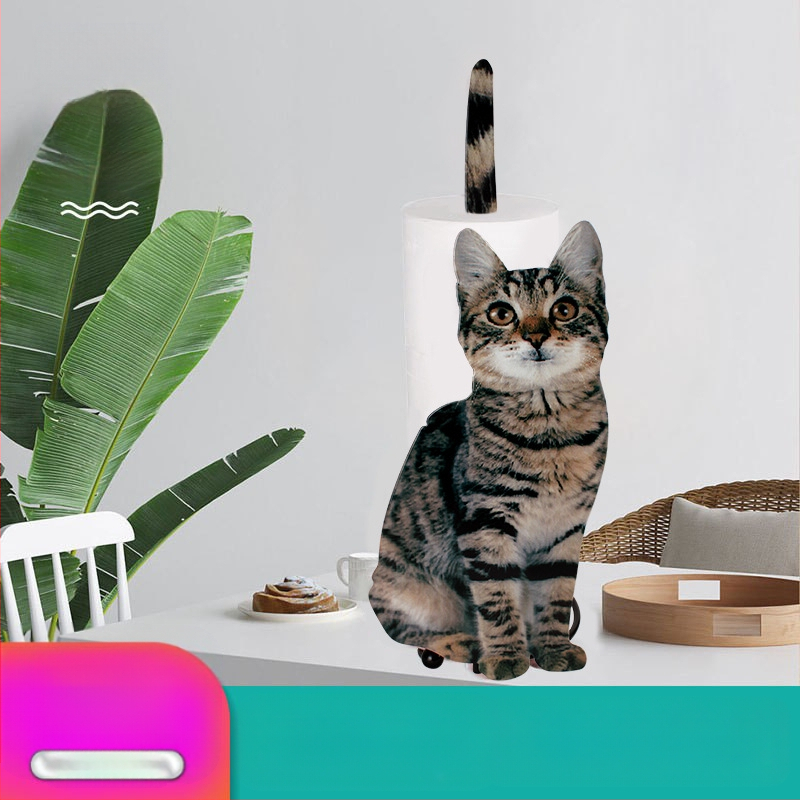 Kassipoegade rullpaberi kaunistused, kodune salvrätikuhoidja, vannitoa paberrätikuhoidja, rauast käsitöö, ornamendistiilis hoiuriiul