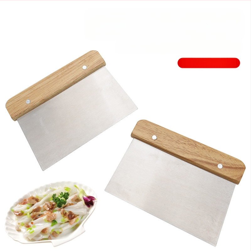 Nerūdijančio plieno makaronų pjaustytuvas su medine rankena, dešros milteliai, miltų grandiklis, pyrago grandiklis, tešlos pjaustymo peilis, muilo peilis, daugiafunkcis daržovių pjaustymui