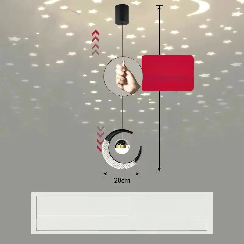 Ööküllühtri tõstmine Interneti tähistaja elutuba söögituba väike lühter 2023 uus magamistoa öölambi lühter