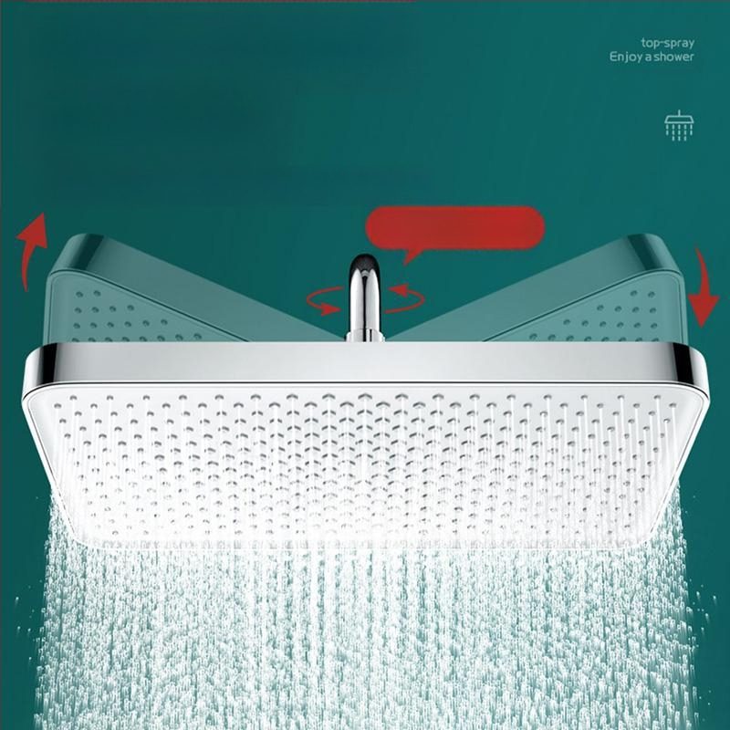 [Padidinti viršutinį purškimą] Slėginio vandens išleidimo anga Didelis viršutinis purškimas Vonios kambario maudymosi dušas Gėlės Džiovinimo dušo galvutės kostiumas