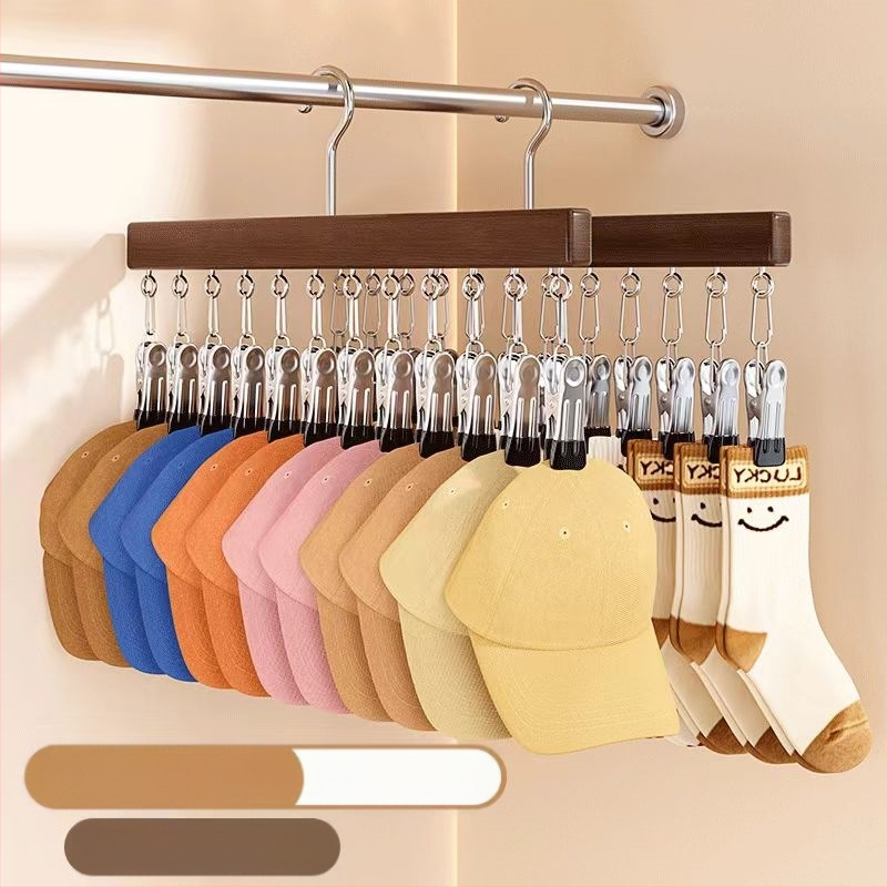 Cârlig de depozitare din lemn Gangbo, multifuncțional, umed și uscat, pentru dulap, cu cârlig, pentru depozitarea lenjeriei intime, artefact pentru casă