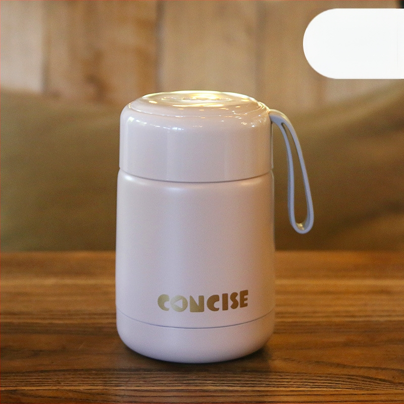 Termoszpohár, női, nagy értékű, irodai, párolt zabkása, leves, reggeli, széles, nagy átmérőjű, 304 rozsdamentes acél ivóvíz