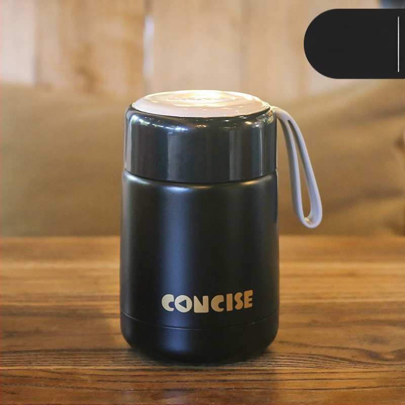 Termoszpohár, női, nagy értékű, irodai, párolt zabkása, leves, reggeli, széles, nagy átmérőjű, 304 rozsdamentes acél ivóvíz