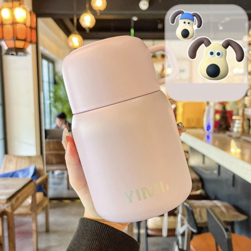 Termoszpohár, női, nagy értékű, irodai, párolt zabkása, leves, reggeli, széles, nagy átmérőjű, 304 rozsdamentes acél ivóvíz