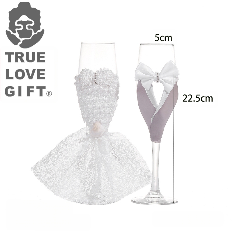 Vestuvių taurė Vestuvės Romantiškos vestuvių šampano meilės rinkinys Perdavimo vyno taurė Taurė nuotakai ir jaunikiui