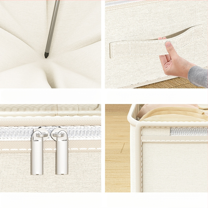 „Amazon“ naujas medvilnės ir lino lovos laikymo krepšys, permatomas drabužių antklodės žaislų organizatoriaus krepšys, patogus laikymo krepšys