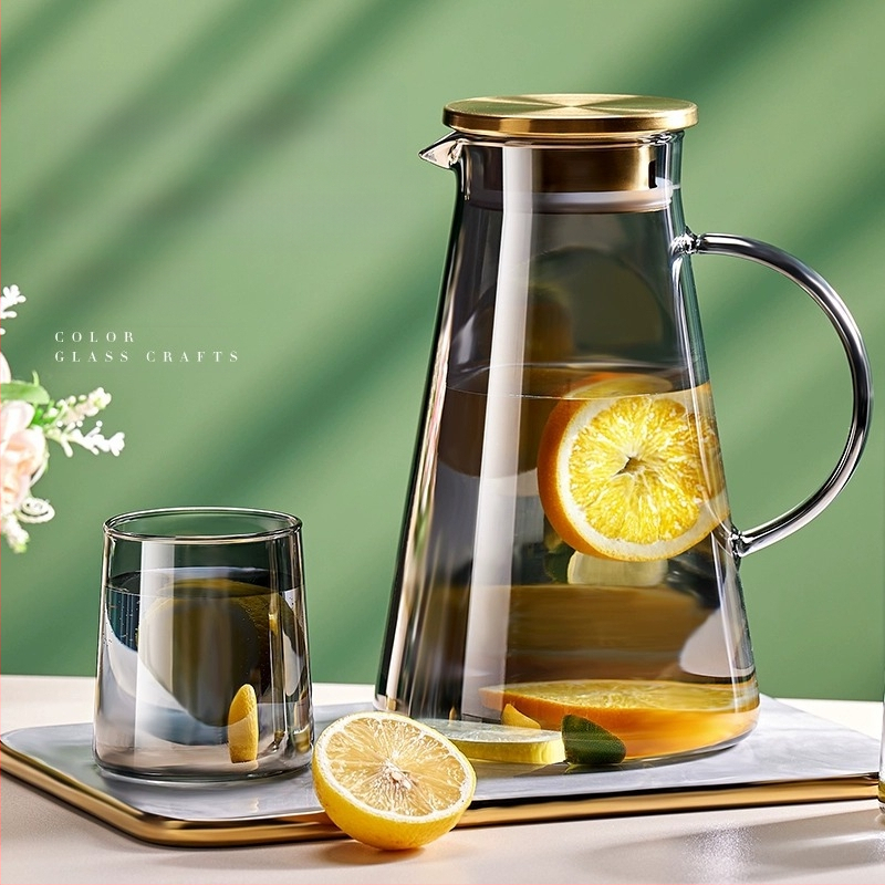 Γυάλινη τσαγιέρα υψηλής θερμοκρασίας με κρύο νερό, τσαγιέρα φρούτων, μεγάλης χωρητικότητας, παγομηχανή, σετ βραστήρων κρύου τσαγιού, οικιακή βραστήρας κρύου νερού, βραστήρας κρύου νερού