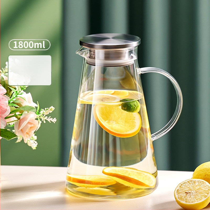 Γυάλινη τσαγιέρα υψηλής θερμοκρασίας με κρύο νερό, τσαγιέρα φρούτων, μεγάλης χωρητικότητας, παγομηχανή, σετ βραστήρων κρύου τσαγιού, οικιακή βραστήρας κρύου νερού, βραστήρας κρύου νερού