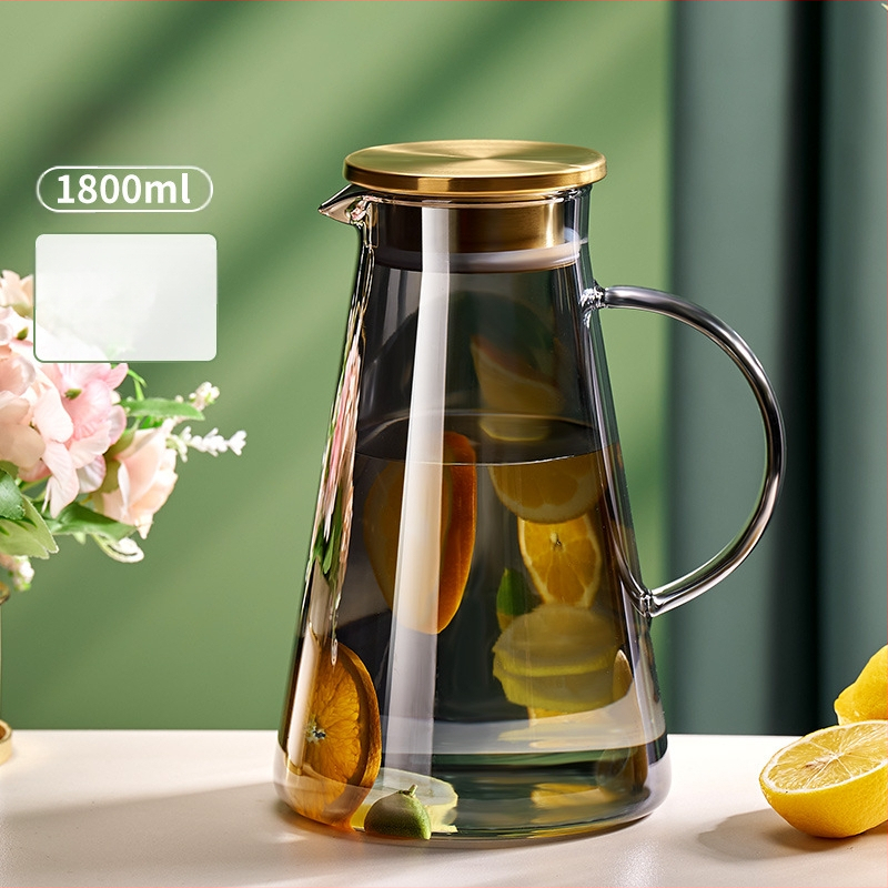 Γυάλινη τσαγιέρα υψηλής θερμοκρασίας με κρύο νερό, τσαγιέρα φρούτων, μεγάλης χωρητικότητας, παγομηχανή, σετ βραστήρων κρύου τσαγιού, οικιακή βραστήρας κρύου νερού, βραστήρας κρύου νερού