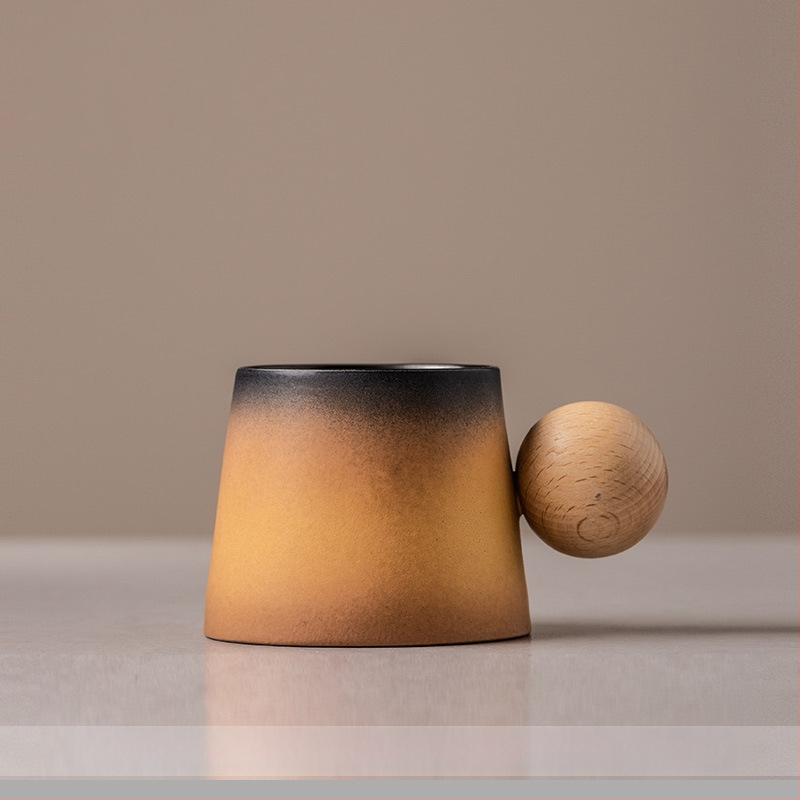 Csésze kerámia latte kávéscsészével és csészealjjal, kreatív délutáni teás bögre, kis, finom háztartási tejes reggelizőpohár