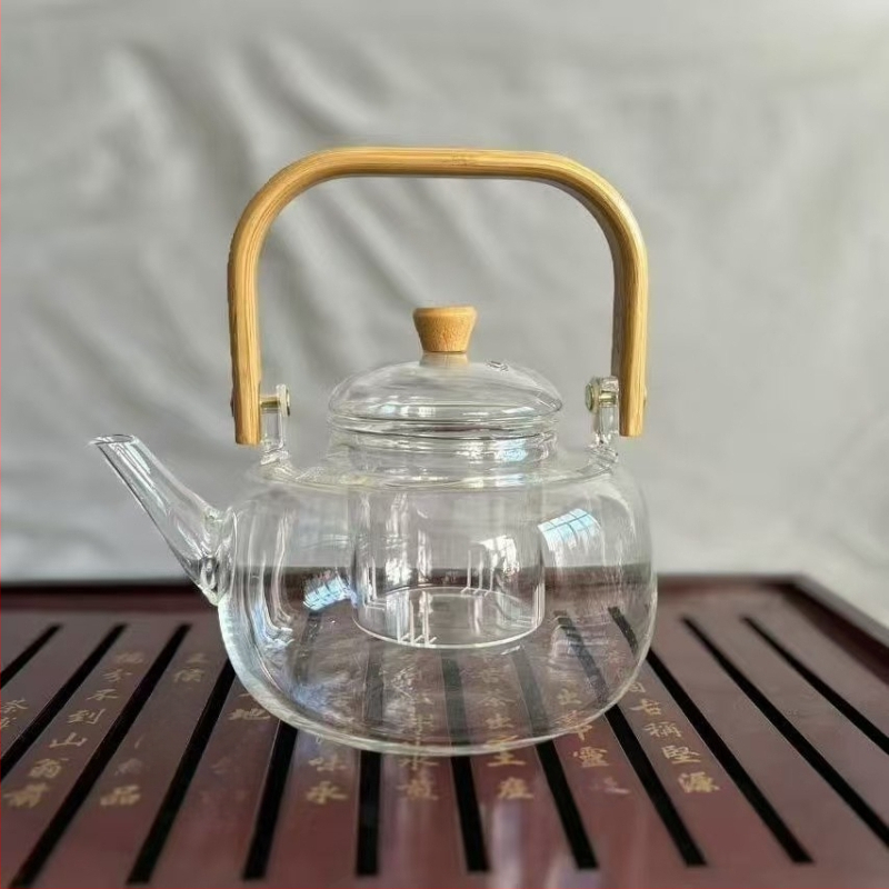 Veľkoobchodná továreň s hrubým veľkokapacitným lúčovým hrncom s vysokým borosilikátovým sklom, kanvica na čaj, kanvica na čaj