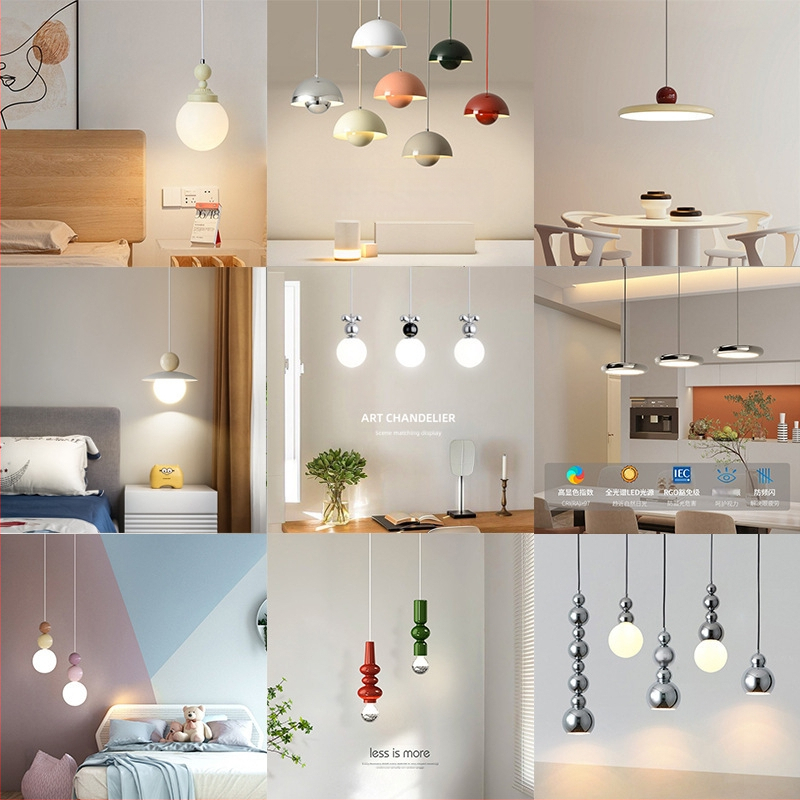 Moodne minimalistlik UFO restorani lühter loominguline kreemjas stiilis magamistoa voodiäärne väike lühter lastetoa õppetoa lamp