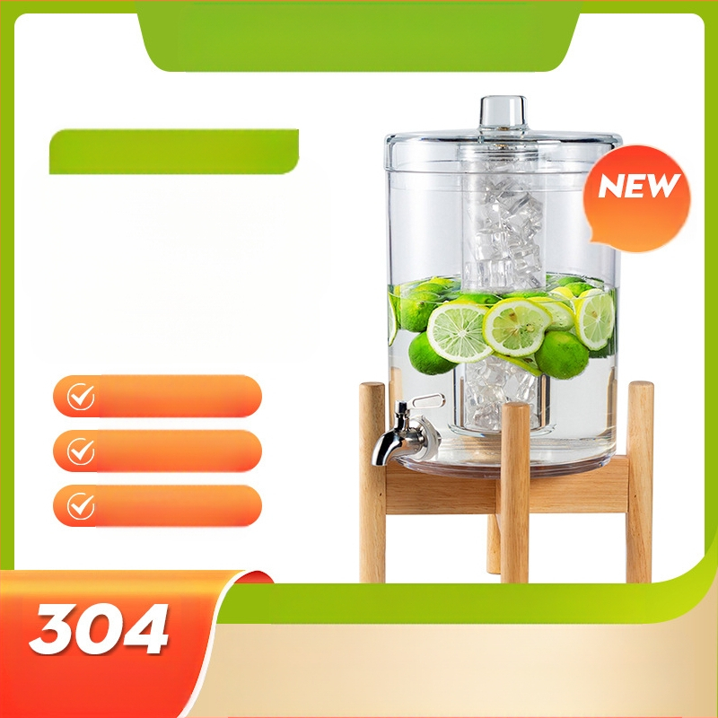 Internetikuulsuste koolajatt Roostevabast terasest kraaniga iseteeninduslik joogitünn Suure mahutavusega mahlapurk Õlletünn Kommertsmahla statiiviga