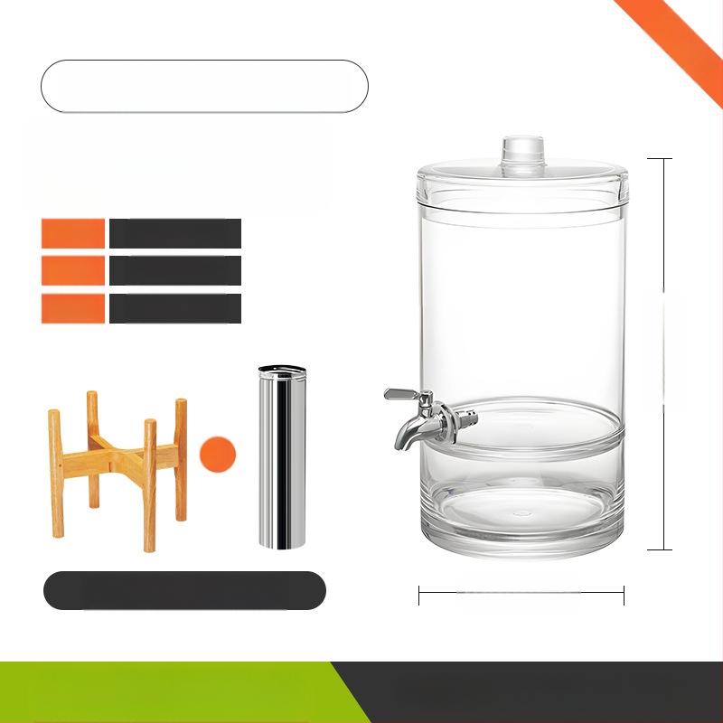 Internetikuulsuste koolajatt Roostevabast terasest kraaniga iseteeninduslik joogitünn Suure mahutavusega mahlapurk Õlletünn Kommertsmahla statiiviga