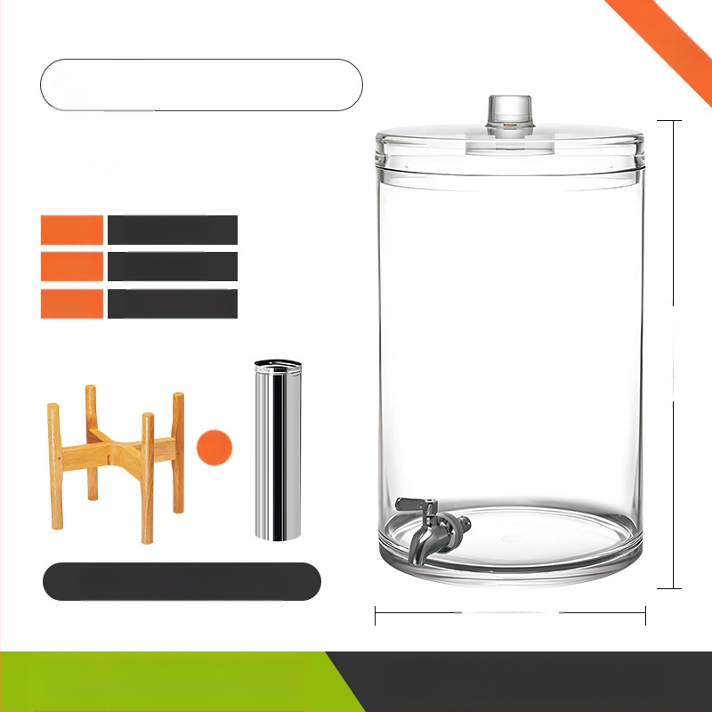 Internetikuulsuste koolajatt Roostevabast terasest kraaniga iseteeninduslik joogitünn Suure mahutavusega mahlapurk Õlletünn Kommertsmahla statiiviga