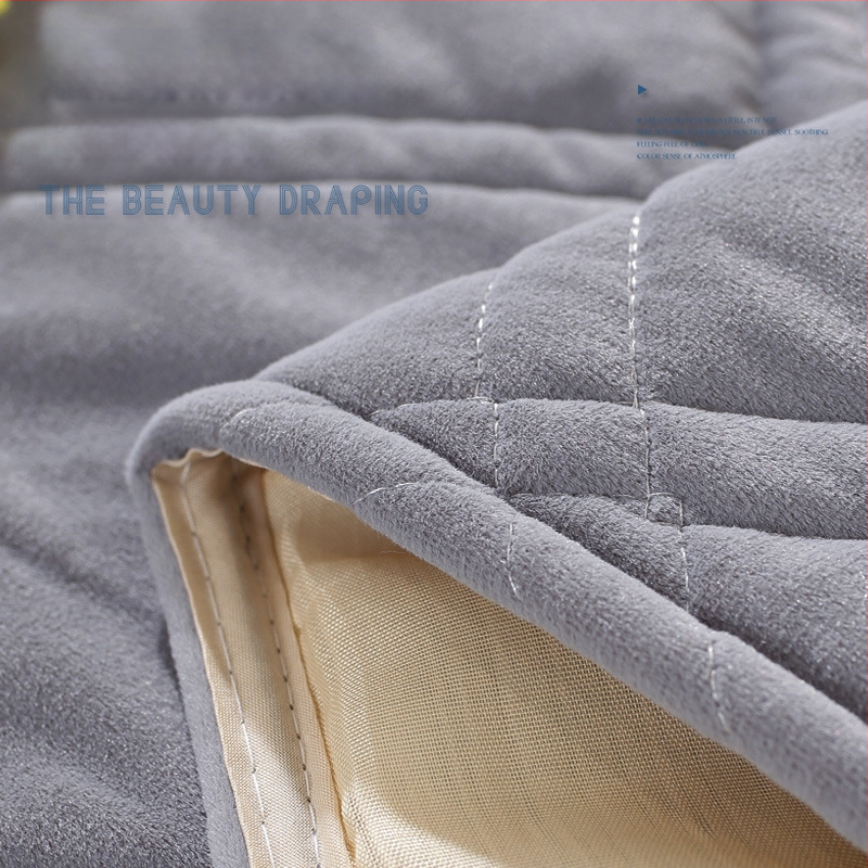 Lovos užtiesalas, vienspalvis, viskas įskaičiuota, žakardo, modernus minimalistinis miegamojo lovos užtiesalas, nuimamas ir plaunamas, minkštas zomšos užvalkalas nuo dulkių, pritaikomas pagal užsakymą.