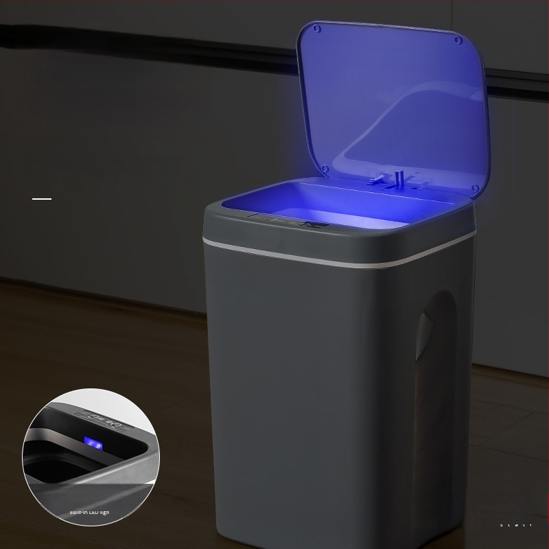 Nauja išmanioji šiukšliadėžė vonios kambario jutikliu vandeniui atspari šiukšliadėžė plastikinė kūrybinga išmaniųjų namų šiukšliadėžė didmeninė prekyba