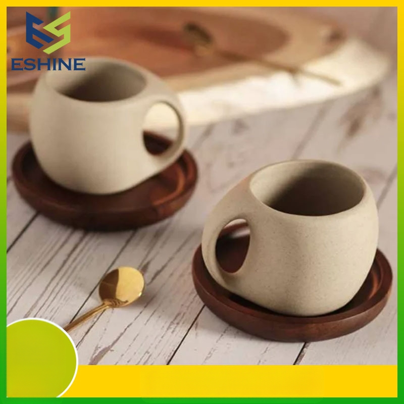 Jaapani stiilis retro kohvitass ja alustass, mis sobib loominguliseks jämedaks keraamikaks, lillekupiks, majapidamise tipptasemel peen kruus Amazonist