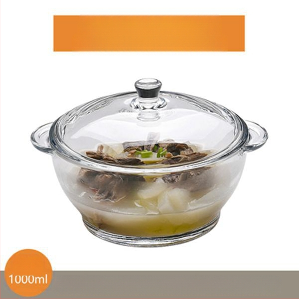Kodumajapidamises kasutatav läbipaistev pliivaba paksendatud kristallist karastatud klaasist kauss kaanega supikauss nuudlikauss klaasist pott mikrolaineahi saadaval