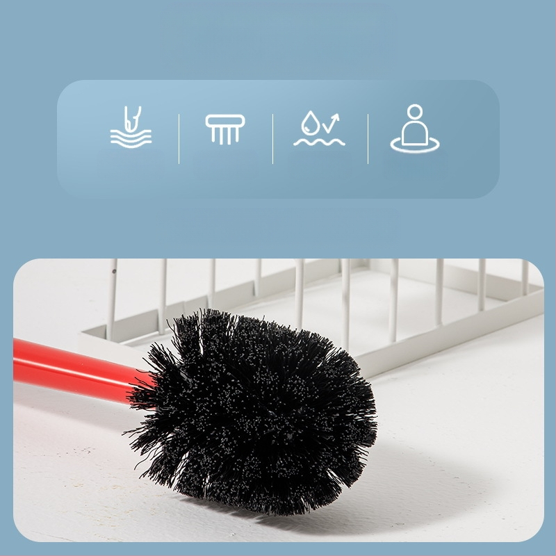 Riputatav WC-hari, mitte-torkav alusega, tualett, tualett, tualettpuhastushari, surnud nurgata WC-puhastusharja komplekt