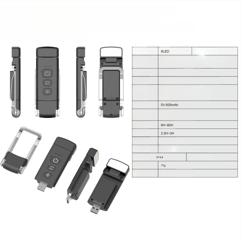 Uus lugemisraamatu klambrilamp öövalgusti USB-laadimisega kaasaskantav klambrilamp laualamp silmakaitse mini LED-kaardilamp raamatule