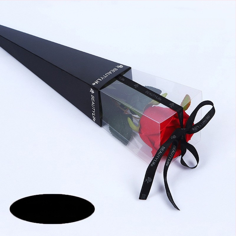 PVC kokkupandav lillede kinkekarp ühe kimbu pakkekarp ekspordi igavene lillekarp isetegemise rooside ühe lillekarbi hulgimüük